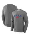 Fanatics Men's Heather Gray Buffalo Bills Loop Terry Pullover Sweatshirt In Heather Gray