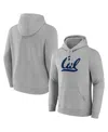 Fanatics Men's Heather Gray Cal Bears Primary Logo Pullover Hoodie In Heather Gray