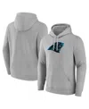 Fanatics Men's Heather Gray Carolina Panthers Deliver Fleece Pullover Hoodie In Heather Gray