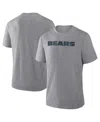 Fanatics Men's Heather Gray Chicago Bears Pass Rush Tri-blend T-shirt In Burgundy