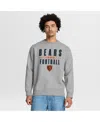 Fanatics Men's Heather Gray Chicago Bears Powerful Throw Legacy Pullover Sweatshirt In Gray
