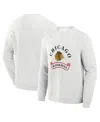 Fanatics Men's Heather Gray Chicago Blackhawks Banner Fleece Raglan Pullover Sweatshirt In Gray