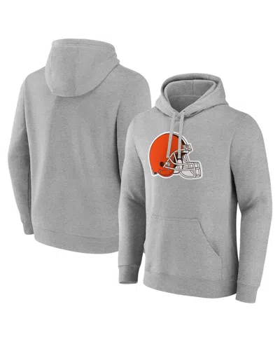 Fanatics Men's Heather Gray Cleveland Browns Deliver Fleece Pullover Hoodie