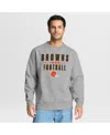 Fanatics Men's Heather Gray Cleveland Browns Powerful Throw Legacy Pullover Sweatshirt In Gray