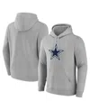 Fanatics Men's Heather Gray Dallas Cowboys Deliver Fleece Pullover Hoodie In Heather Gray