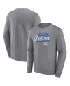 Fanatics Men's Heather Gray  Atlanta Braves Simplicity Pullover Sweatshirt In Gray