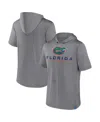Fanatics Men's Heather Gray Florida Gators Modern Stack Hoodie T-shirt In Heather Gray