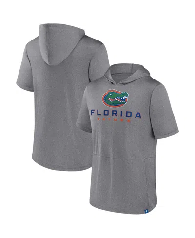 Fanatics Men's Heather Gray Florida Gators Modern Stack Hoodie T-shirt