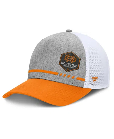 Fanatics Men's Heather Gray Houston Dynamo Fc Low Block Trucker Adjustable Hat