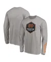 Fanatics Men's Heather Gray Houston Dynamo Long Sleeve T-shirt In Gray