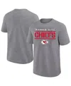Fanatics Men's Heather Gray Kansas City Chiefs Big Tall Top Notch T-shirt In Gray