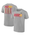 Fanatics Big Boys And Girls Heather Gray Kansas City Chiefs Super Bowl Lix Roster T-shirt In Heather Gray