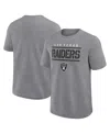 Fanatics Men's Heather Gray Las Vegas Raiders Big Tall Top Notch T-shirt In Gray