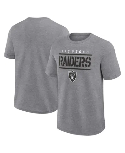 Fanatics Men's Heather Gray Las Vegas Raiders Big Tall Top Notch T-shirt