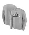 Fanatics Men's Heather Gray Las Vegas Raiders Bold Move Pullover Sweatshirt In Gray