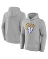 Fanatics Men's Heather Gray Los Angeles Rams Deliver Fleece Pullover Hoodie In Heather Gray