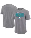 Fanatics Men's Heather Gray Miami Dolphins Big Tall Top Notch T-shirt In Gray