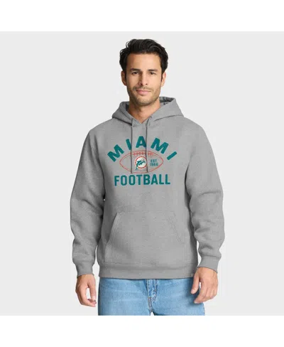 Fanatics Men's Heather Gray Miami Dolphins Fumblerooski Legacy Pullover Hoodie