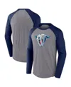Fanatics Men's Heather Gray Nashville Predators Special Edition Long Sleeve Tri-blend Raglan T-shirt In Heather Gray