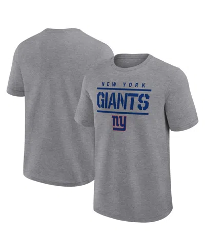 Fanatics Men's Heather Gray New York Giants Big Tall Top Notch T-shirt