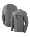 Fanatics Men's Heather Gray New York Giants Loop Terry Pullover Sweatshirt In Gray