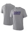 Fanatics Men's Heather Gray New York Giants Pass Rush Tri-blend T-shirt In Gray