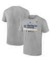 Fanatics Men's Heather Gray New York Yankees 2024 American League Champions Locker Room Big Tall T-shirt In Heather Gray