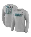 Fanatics Men's Heather Gray Philadelphia Eagles Super Bowl Lix Roster Long Sleeve T-shirt In Heather Gray