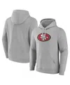 Fanatics Men's Heather Gray San Francisco 49ers Deliver Fleece Pullover Hoodie In Heather Gray