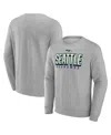 Fanatics Men's Heather Gray Seattle Seahawks Bold Move Pullover Sweatshirt In Gray