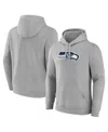 Fanatics Men's Heather Gray Seattle Seahawks Deliver Fleece Pullover Hoodie In Heather Gray