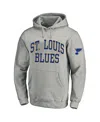 Fanatics Men's Heather Gray St. Louis Blues Big Tall Fleece Pullover Hoodie In Heather Gray