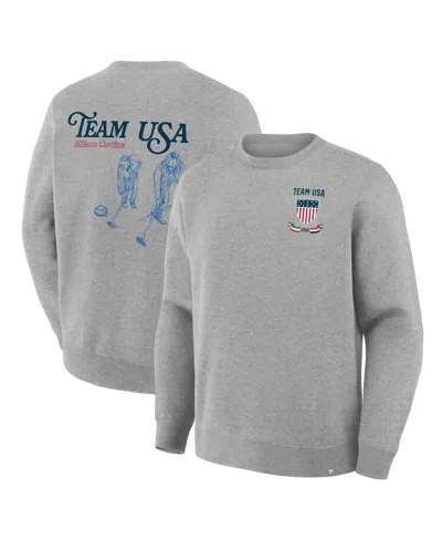 Fanatics Men's Heather Gray Team Usa Milano Cortina 2026 Winter Olympics Curling Sweatshirt