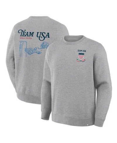 Fanatics Men's Heather Gray Team Usa Milano Cortina 2026 Winter Olympics Hockey Legacy Fleece Sweatshirt