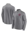 Fanatics Men's Heather Gray Texas A&m Aggies Vintage Fleece Quarter-zip Jacket In Heather Gray