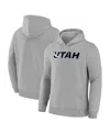 Fanatics Men's Heather Gray Utah Mammoth Combo Legacy Fleece Pullover Hoodie In Gray