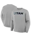 Fanatics Men's Heather Gray Utah Mammoth Combo Legacy Fleece Pullover Hoodie In Gray
