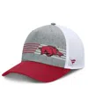 Fanatics Men's Heather Gray/cardinal Arkansas Razorbacks Profile Trucker Adjustable Hat In Heather Gray,cardinal