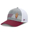 Fanatics Men's Heather Gray/maroon Arizona State Sun Devils Profile Trucker Adjustable Hat In Heather Gray,maroon