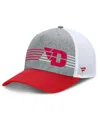 Fanatics Men's Heather Gray/red Dayton Flyers Profile Trucker Adjustable Hat In Heather Gray,red