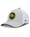 Fanatics Men's Heather Gray/white Iowa Hawkeyes Trigger Flex Hat In Gray
