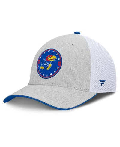 Fanatics Men's Heather Gray/white Kansas Jayhawks Trigger Flex Hat