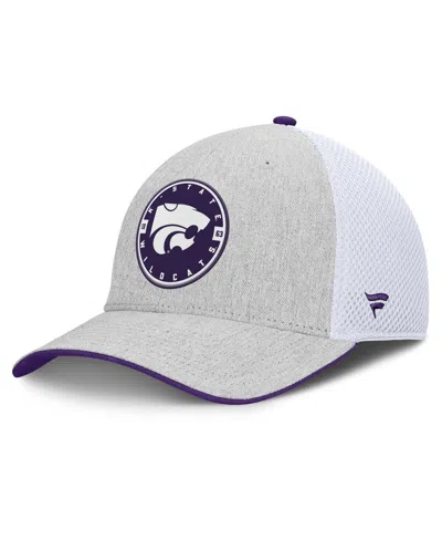 Fanatics Men's Heather Gray/white Kansas State Wildcats Trigger Flex Hat