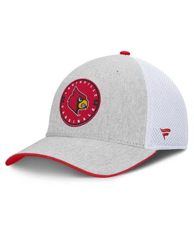 Fanatics Men's Heather Gray/white Louisville Cardinals Trigger Flex Hat