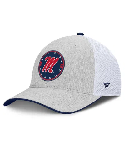 Fanatics Men's Heather Gray/white Ole Miss Rebels Trigger Flex Hat