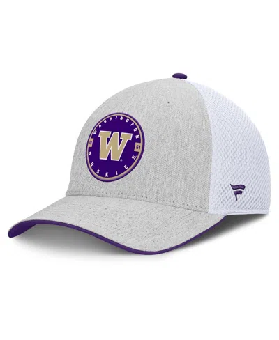 Fanatics Men's Heather Gray/white Washington Huskies Trigger Flex Hat In Multi