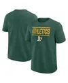 Fanatics Men's Heather Green Athletics Top Notch T-shirt