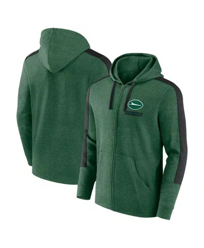 Fanatics Men's Heather Green New York Jets Gains Full-zip Hoodie