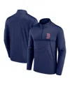 Fanatics Men's Heather Navy Boston Red Sox Head-to-head Quarter-zip Pullover Sweatshirt In Heather Navy