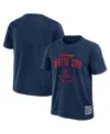 Fanatics Men's Heather Navy Chicago White Sox Cooperstown Collection Washed T-shirt In White,navy